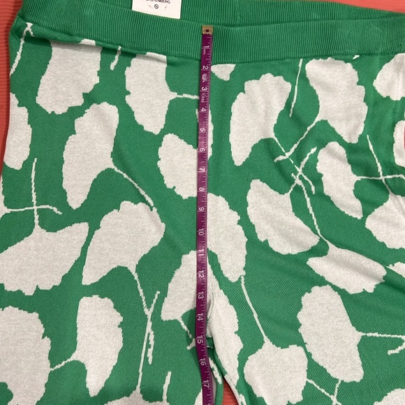 NWT: Diane von Furstenberg x Target Green & White Knit Pant - Picture 7 of 8